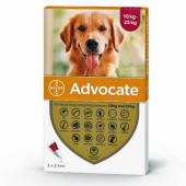 Advocate за кучета от 10 до 25 кг /  3 пипети - комбиниран препарат срещу вътрешни и външни паразити